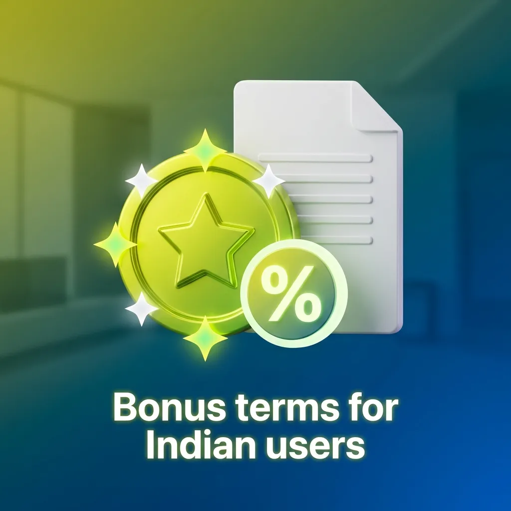 Infographic listing key bonus terms for Indian casino and sports betting users on a blue background