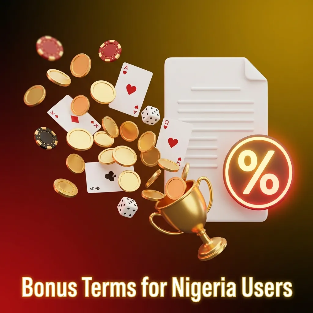 Illustrated checklist of key bonus terms for Nigerian users, including age, wagering, expiry and fair-use rules.