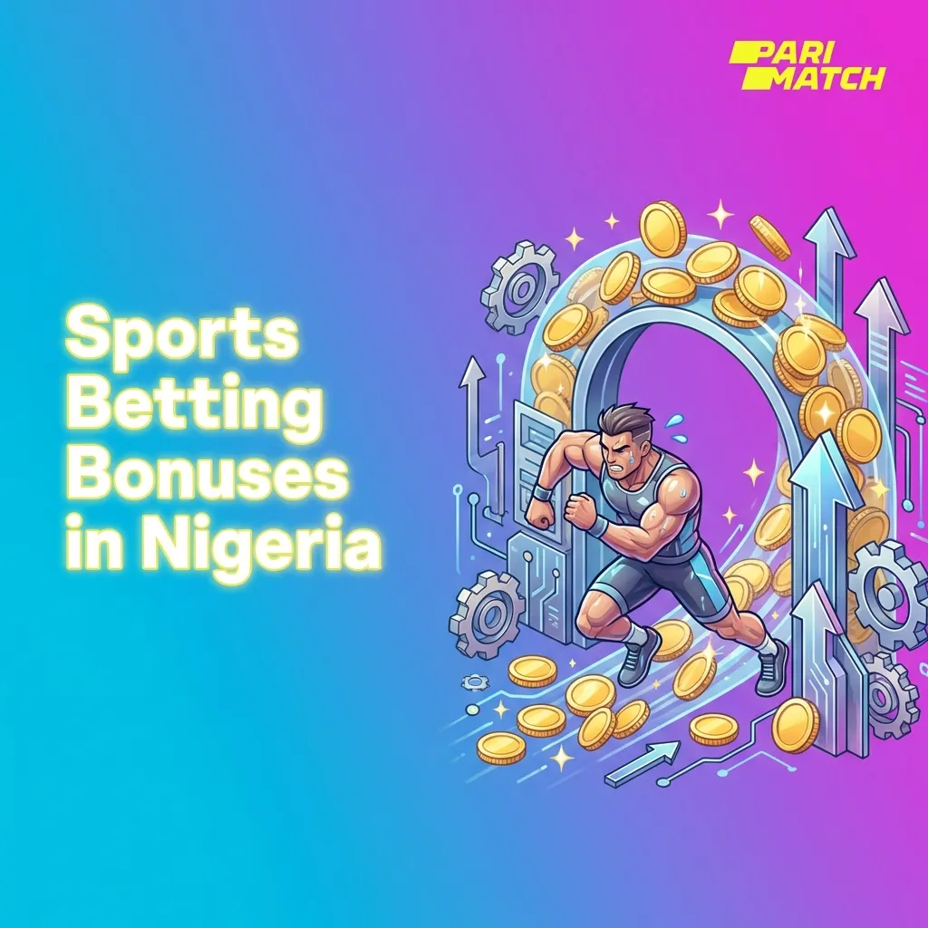 Sports betting app screen showing Nigerian naira bonuses: free bets, acca boosts, first deposit and sports cashback offers