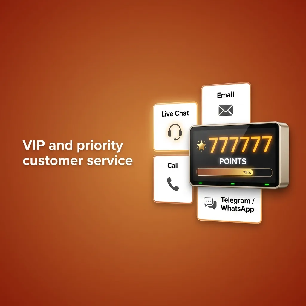 Illustration of VIP customer getting priority support from a dedicated agent via chat, phone, and email on Parimatch platform