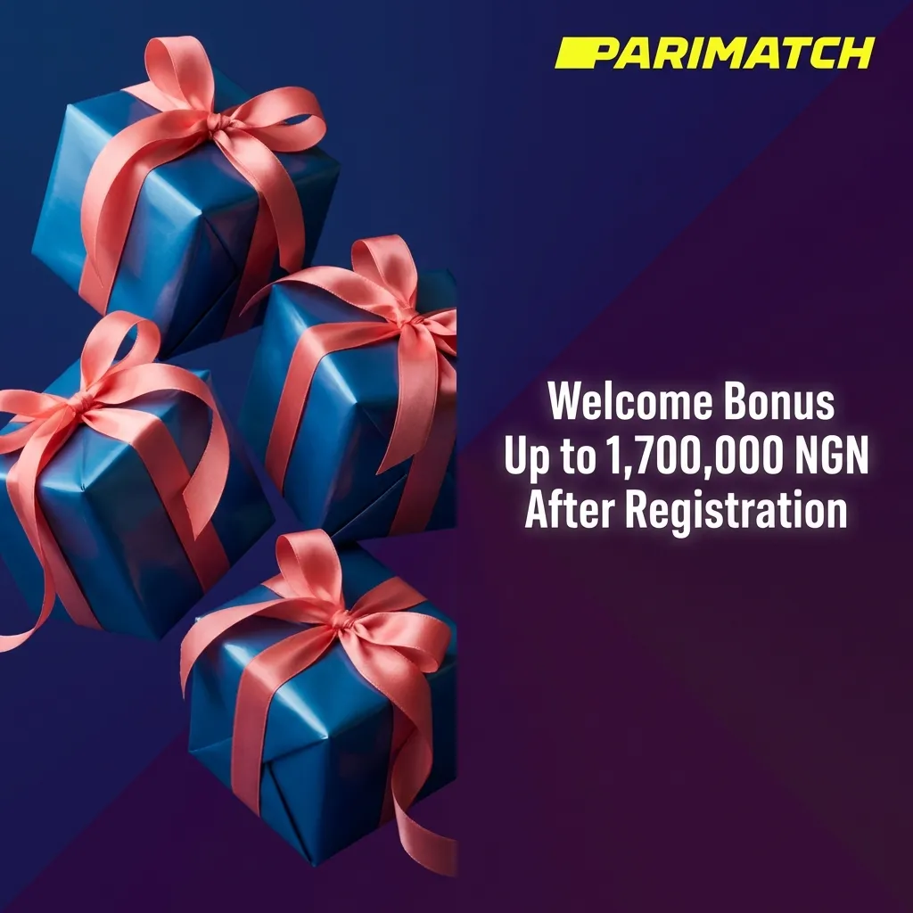 Welcome bonus banner offering up to 1,700,000 NGN after registration for sports betting and casino games in Nigeria