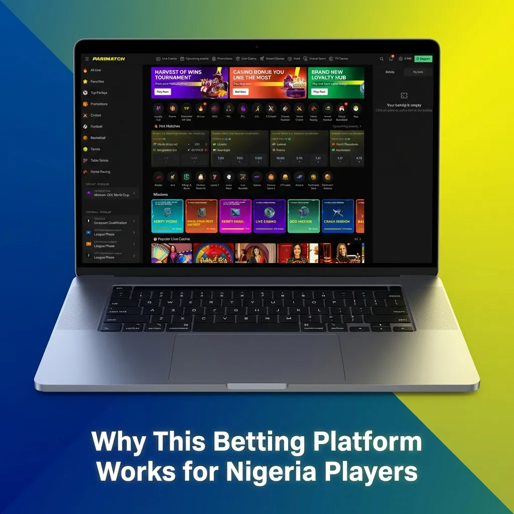 Nigerian bettor using secure mobile app to place sports and casino bets, showing local leagues, live odds, and payment options