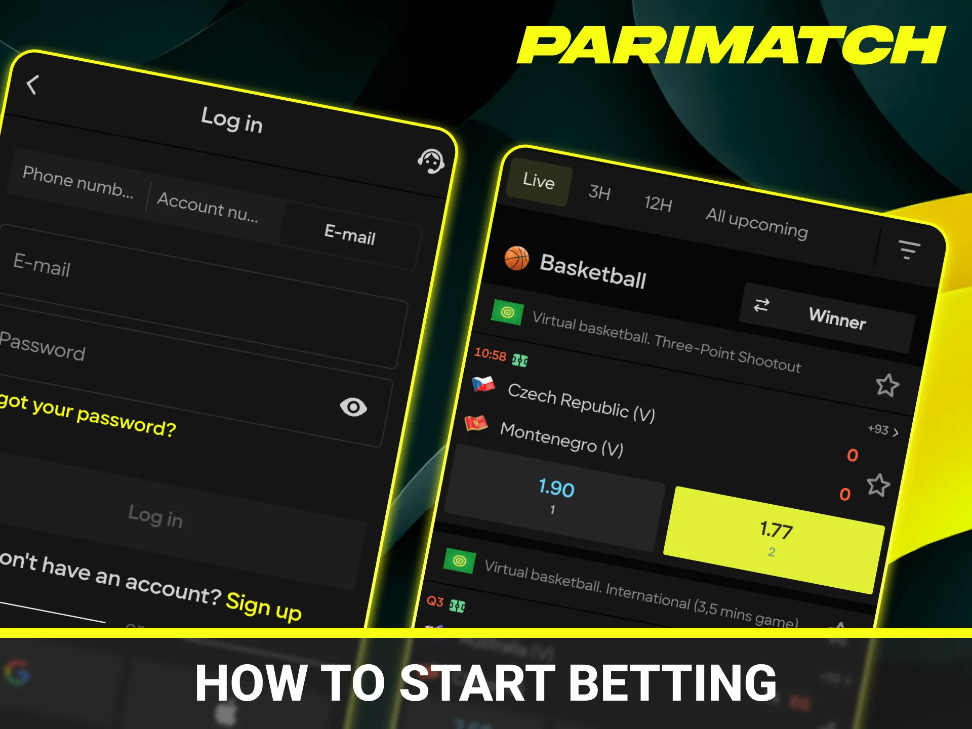 Start betting on your favorite teams via the Parimatch App.
