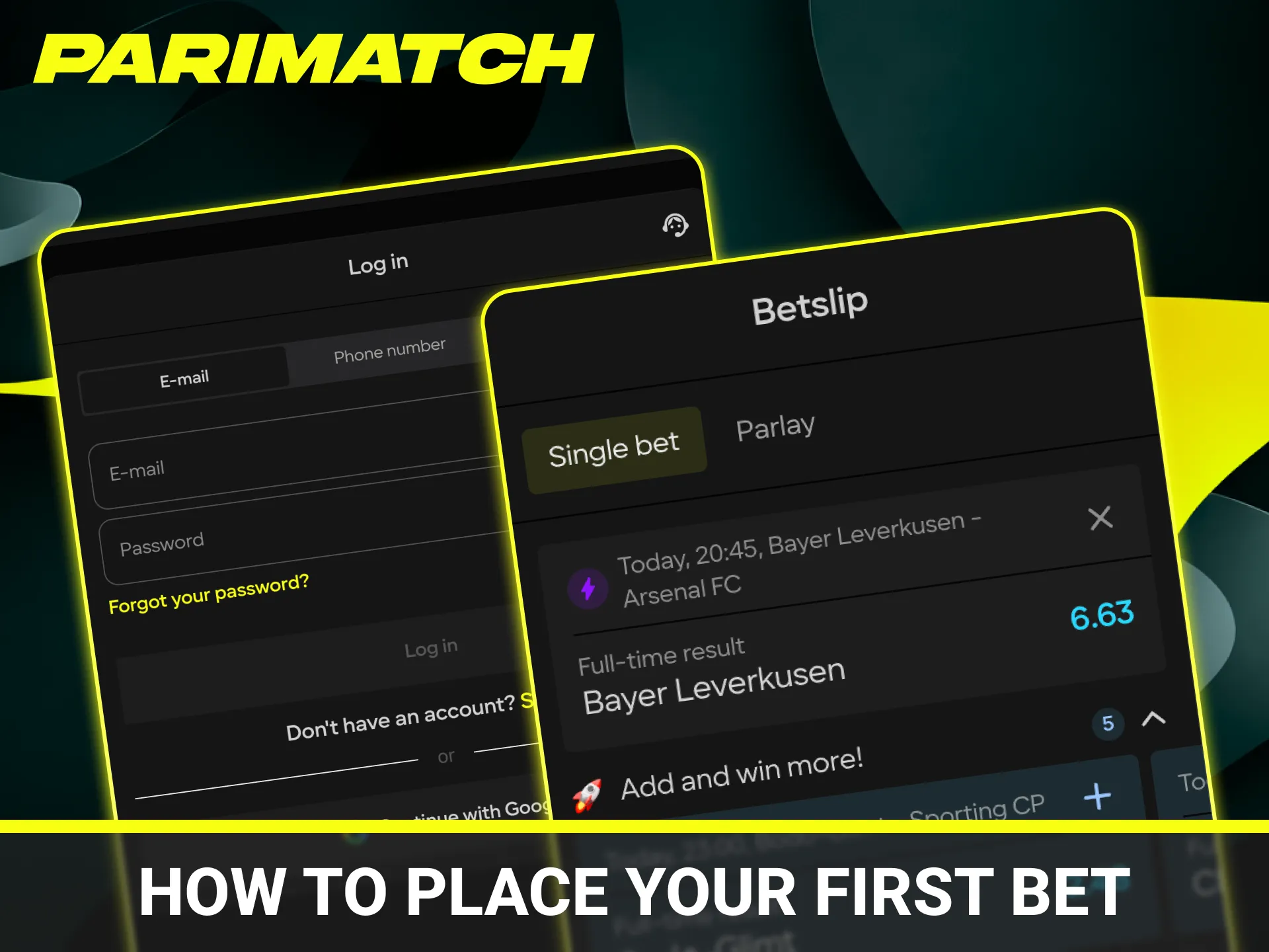 Follow the guide to place your first bet at Parimatch.