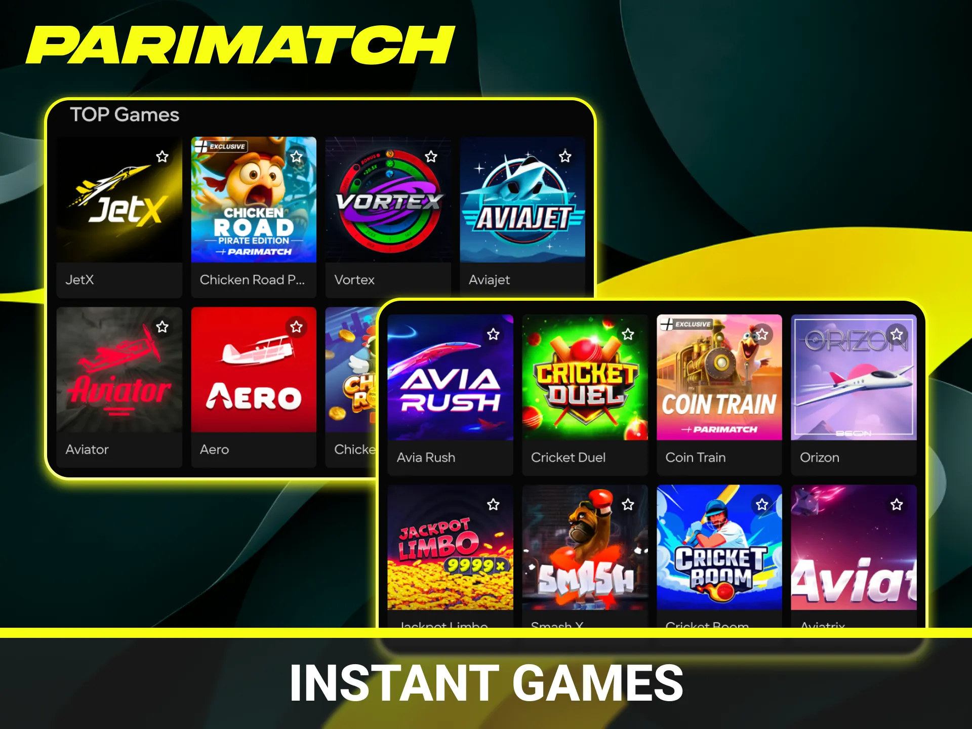 Play exciting Parimatch instant games for fast-paced betting fun.