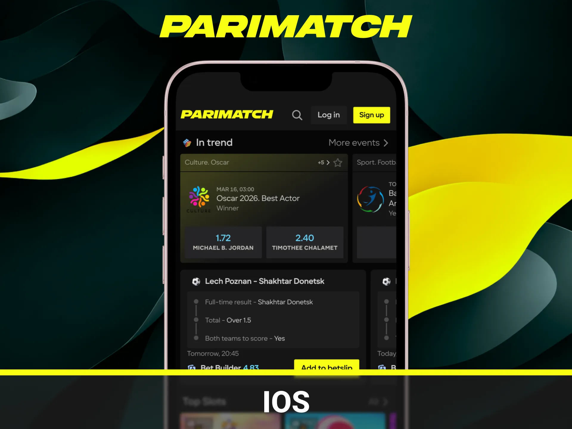 Install the official Parimatch App on your iOS device for betting.