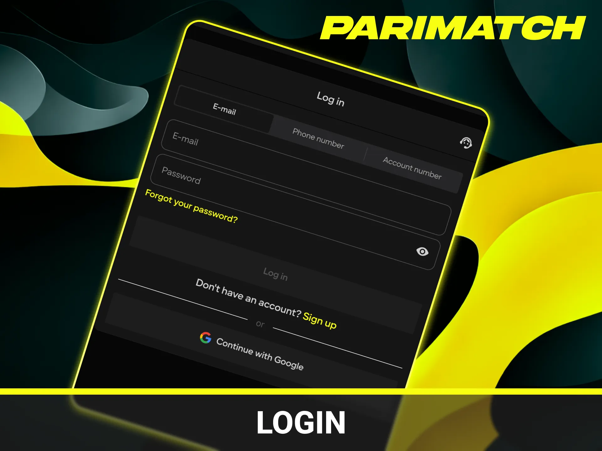 Enter your credentials for a quick Parimatch login and play.