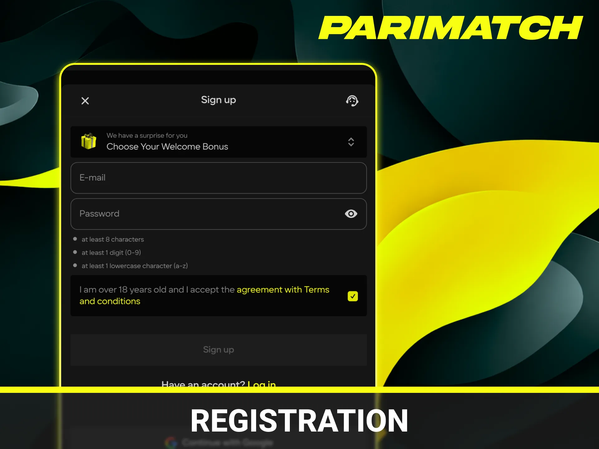 Complete your Parimatch registration to unlock exclusive betting features.