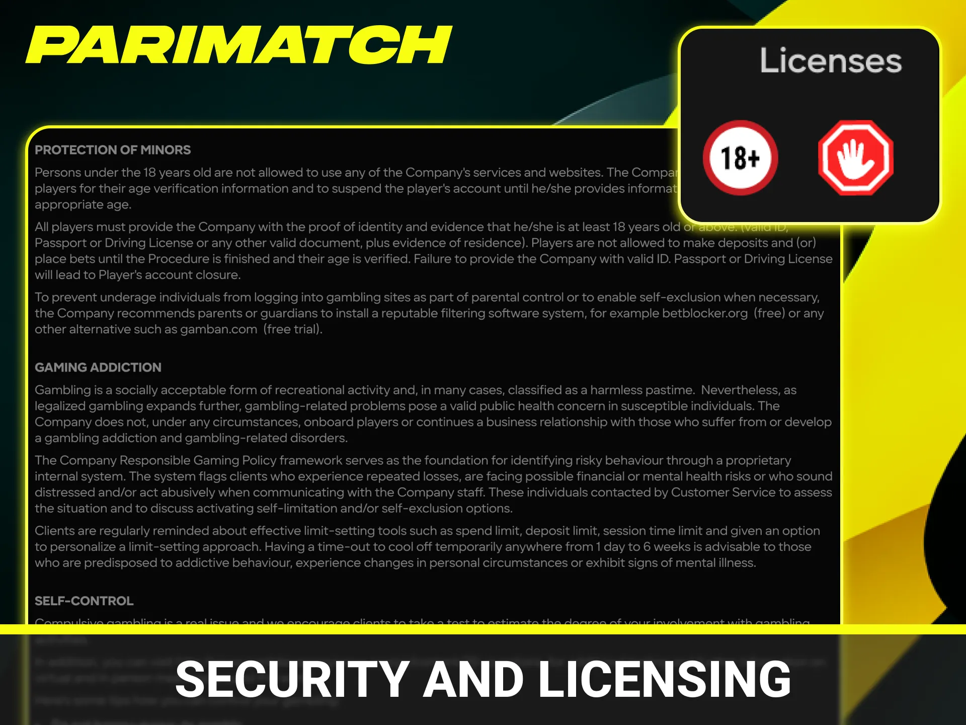 Trust the Parimatch security and licensing for a safe experience.